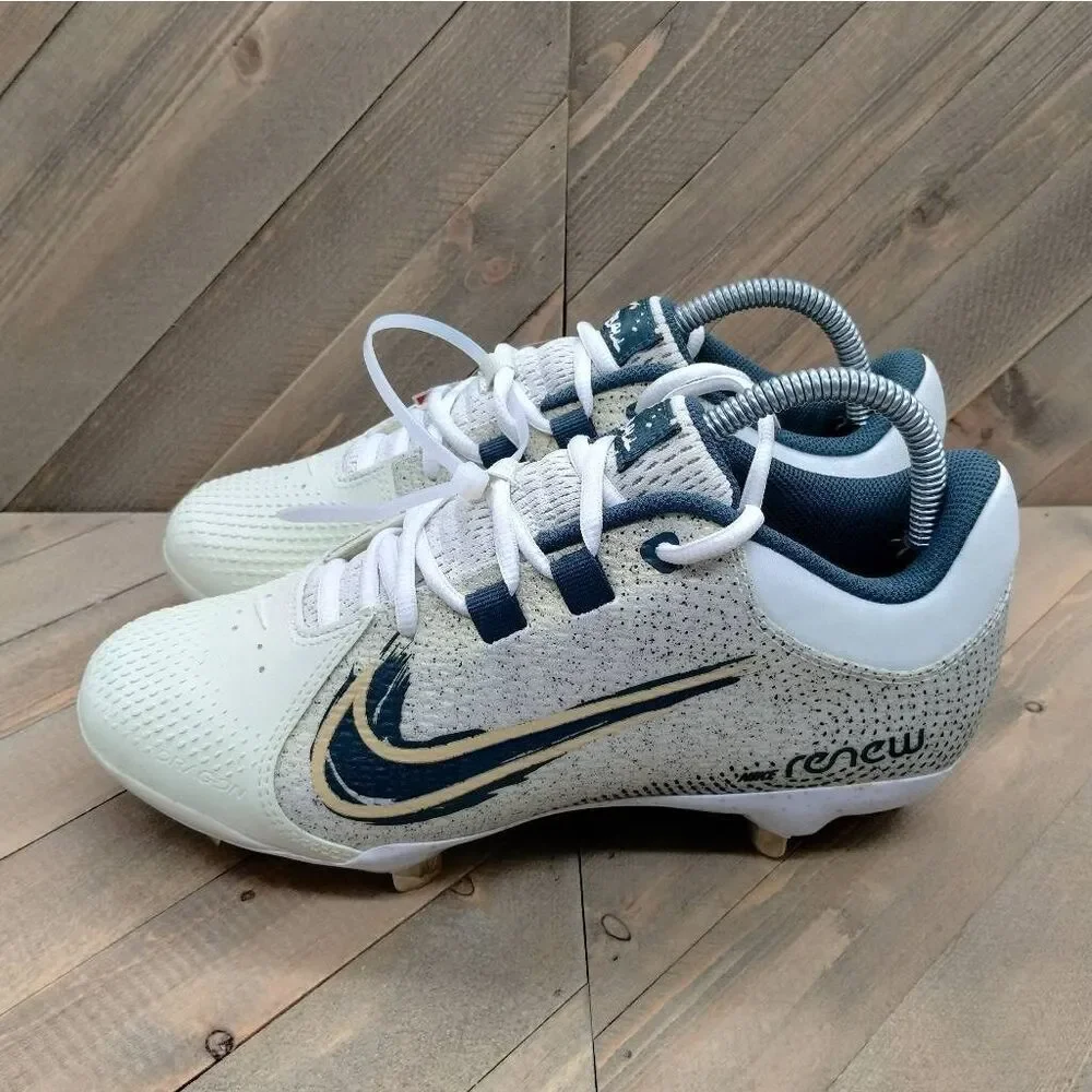 Nike Hyperdiamond 4 Pro MCS Softball Cleats‎ Womens Size 8.5 Beige Green Shoes